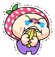 Hood of strawberry sticker #203799