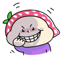 Hood of strawberry sticker #203800