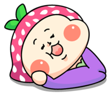 Hood of strawberry sticker #203801