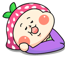 Hood of strawberry sticker #203801