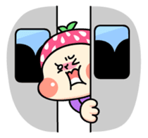 Hood of strawberry sticker #203803