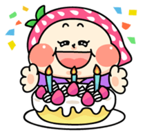 Hood of strawberry sticker #203805