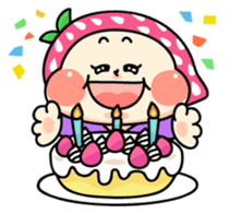 Hood of strawberry sticker #203805