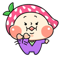 Hood of strawberry sticker #203806