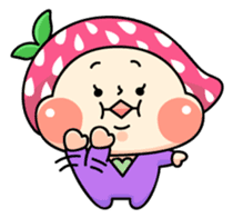 Hood of strawberry sticker #203806
