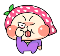 Hood of strawberry sticker #203809