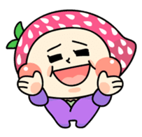 Hood of strawberry sticker #203812