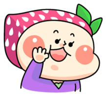 Hood of strawberry sticker #203813