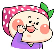 Hood of strawberry sticker #203813