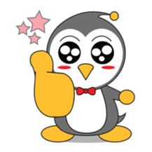 LUCKY : Happy Penguin. sticker #203830