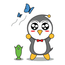 LUCKY : Happy Penguin. sticker #203845