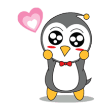 LUCKY : Happy Penguin. sticker #203848