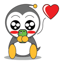 LUCKY : Happy Penguin. sticker #203853
