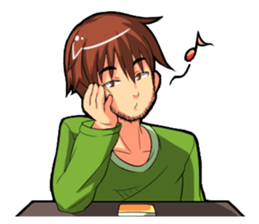 Even I'm working hard! sticker #204543