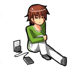 Even I'm working hard! sticker #204565