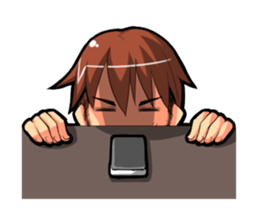 Even I'm working hard! sticker #204567