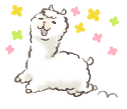 a fluffy alpaca sticker #206589
