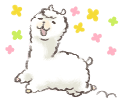 a fluffy alpaca sticker #206589