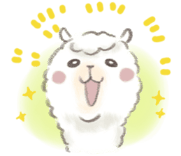 a fluffy alpaca sticker #206590