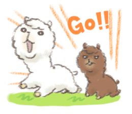 a fluffy alpaca sticker #206592