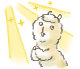 a fluffy alpaca sticker #206594