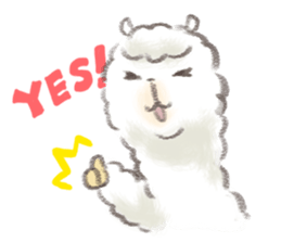 a fluffy alpaca sticker #206595