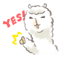 a fluffy alpaca sticker #206595