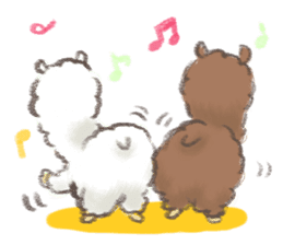 a fluffy alpaca sticker #206596