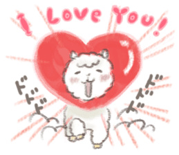 a fluffy alpaca sticker #206599
