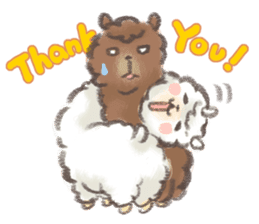 a fluffy alpaca sticker #206602