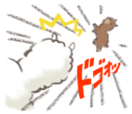 a fluffy alpaca sticker #206604
