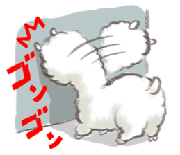 a fluffy alpaca sticker #206606