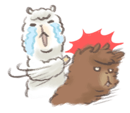 a fluffy alpaca sticker #206609