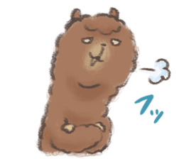 a fluffy alpaca sticker #206610