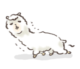 a fluffy alpaca sticker #206612