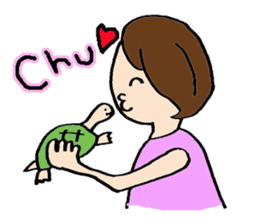Turtle with me sticker #207430