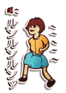 Japanese retro modern girls sticker #208607