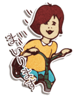 Japanese retro modern girls sticker #208616