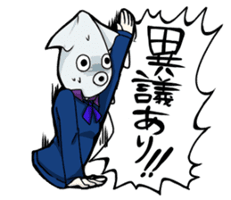 animal female high school student sticker #209376