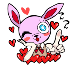 animal female high school student sticker #209385