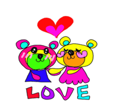Rainbow bear sticker #209399