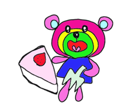 Rainbow bear sticker #209414
