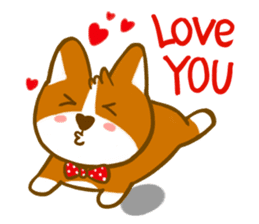 Love Corgi sticker #209855