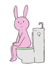 Rabbit, chick and Watashi sticker #210245