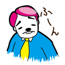 middle age "yoggy" business person sticker #213819