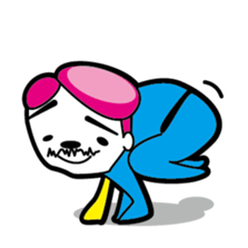 middle age "yoggy" business person sticker #213827