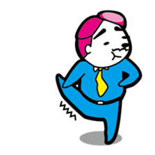 middle age "yoggy" business person sticker #213839