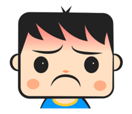 Shy children sticker #213898