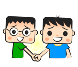 Shy children sticker #213917