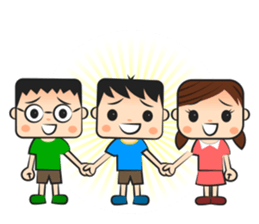 Shy children sticker #213932